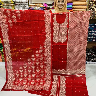 New Kashmiri Cotton Three Piece – Unstitched Dress