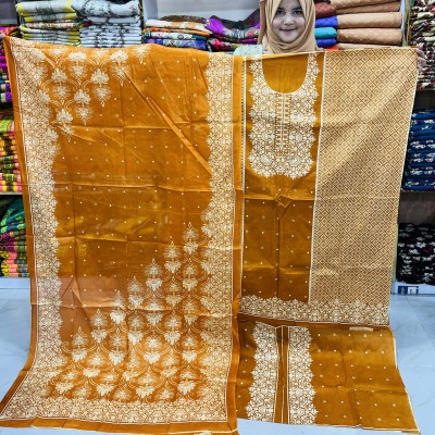 New Kashmiri Cotton Three Piece – Unstitched Dress