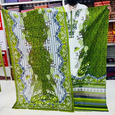 New Kashmiri Cotton Three Piece – Unstitched Dress