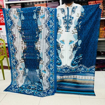 New Kashmiri Cotton Three Piece – Unstitched Dress