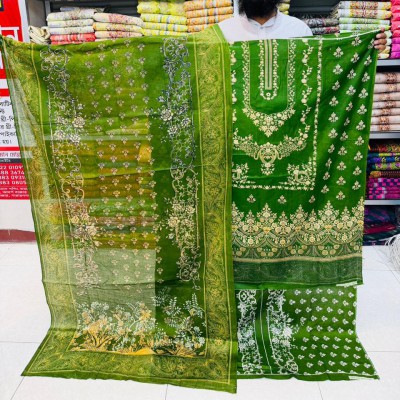 New Kashmiri Cotton Three Piece – Unstitched Dress