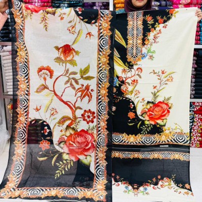 New Kashmiri Cotton Three Piece – Unstitched Dress