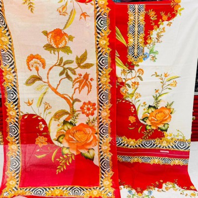 New Kashmiri Cotton Three Piece – Unstitched Dress