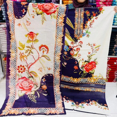 New Kashmiri Cotton Three Piece – Unstitched Dress